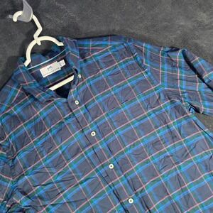 Southern Tide Plaid Button Down Shirt Long Sleeve Classic Fit‎ Mens L